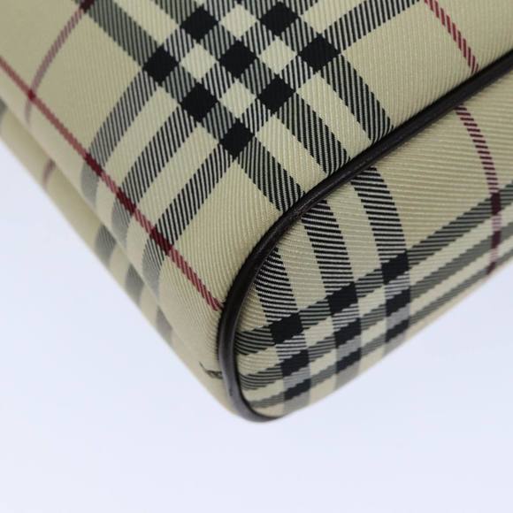 BURBERRY Nova Check Hand Bag Canvas Beige Auth ep4500 - Picture 13 of 16